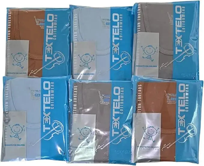Textelo boy's Underwear 100% Cotton Vests And Briefs Set of (3 Piece) colors- printed 3 color - Textelo