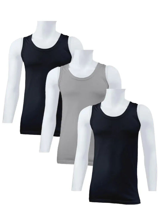 Mens undershirts 100% Cotton Vests Sport -Lounge T-shirt for Men (3 pack) colors Textelo