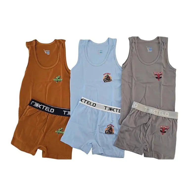 3-pack boys' cotton boxer trunks - soft and breathable kids' underwear UAE