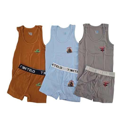 3-pack boys' cotton boxer trunks - soft and breathable kids' underwear UAE