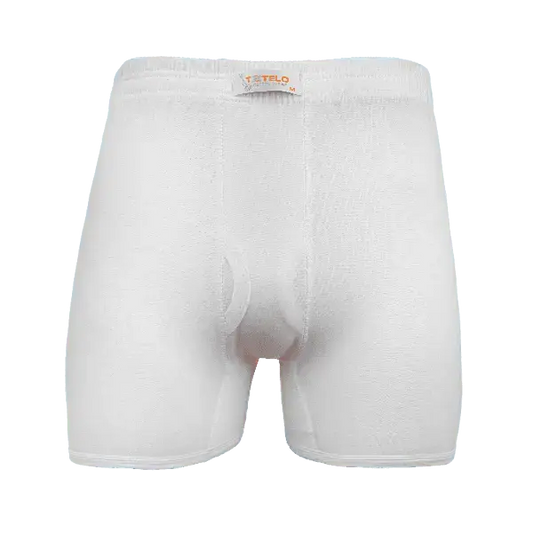 White boxer shorts combed Comfort-Fit Underwear for mens Cotton 100% 