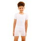 Boys Underwear 100% Cotton T-Shirt & Trunk Boxer White Textelo